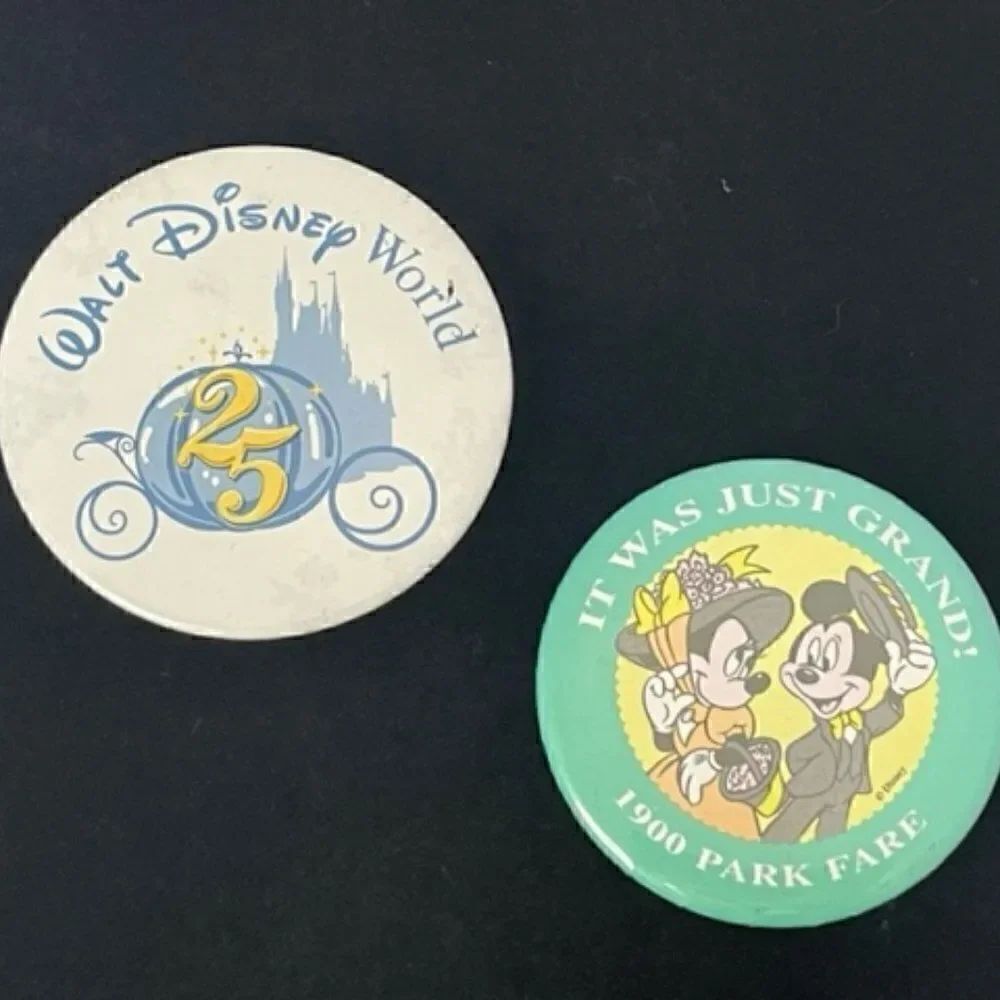 2 vintage disney 25th anniversary pins It was just grand! Good condition - but t